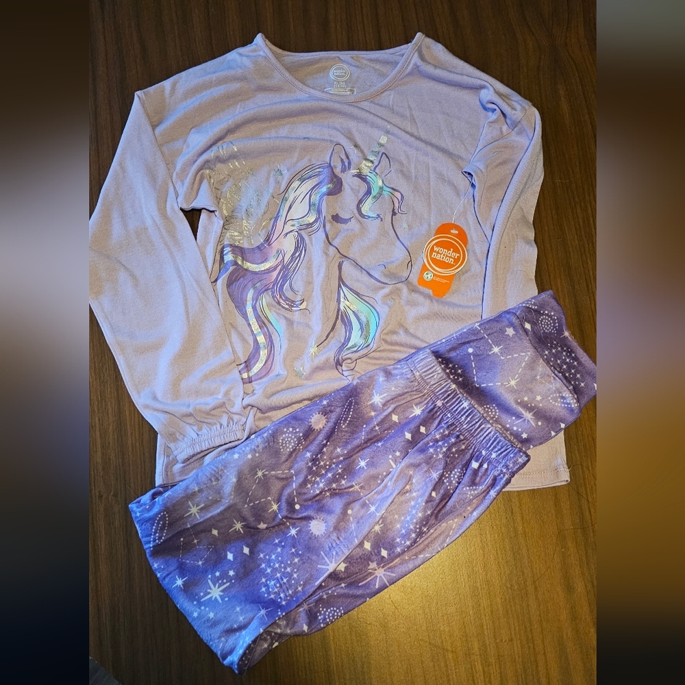 Wonder Nation Lavender Unicorn Pajama Set